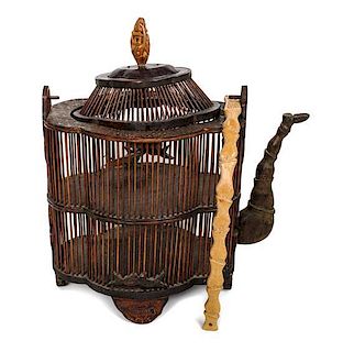 A Chinese Cricket Cage, Width 9 1/8 inches.