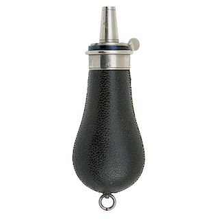 Small Leather Covered Dixon Powder Flask