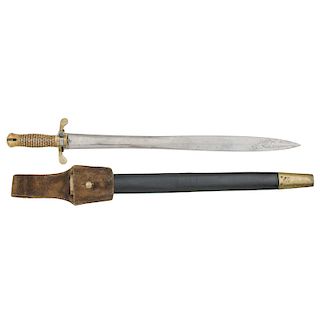 U.S. Sappers & Miners Bayonet With Scabbard with Buff Leather Frog