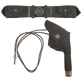 Rare Mills Holster and Belt for Navy Revolver 