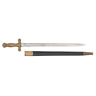 Ames Theatrical Short Sword Made from US M1870 Rolling Block Bayonet
