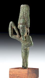 Egyptian 26th Dynasty Bronze Min Holding Phallus