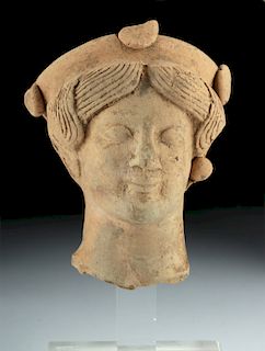 Lovely Greek Pottery Protome of a Goddess