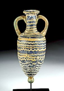 Hellenistic Greek Core Form Glass Amphoriskos