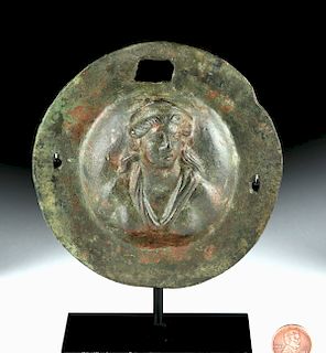 Roman Bronze Furniture Boss w/ Minerva