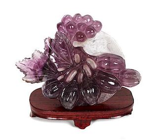 A Chinese Fluorite Carving, Width overall 7 1/4 inches.