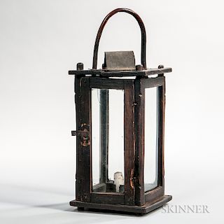 Wood and Glass Barn Lantern