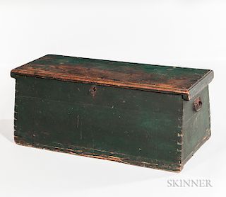 Green-painted Pine Sea Chest