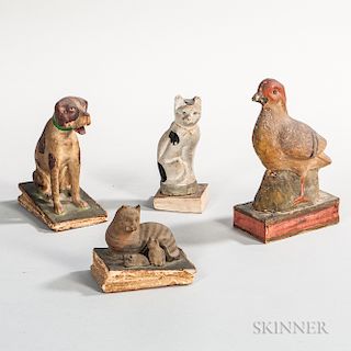 Four Animal Squeak Toys