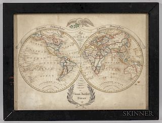 Schoolgirl Watercolor Map of the World