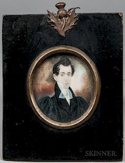 Erastus Salisbury Field (Massachusetts/New York, c. 1805-1900)  Portrait of Mr. Johnson