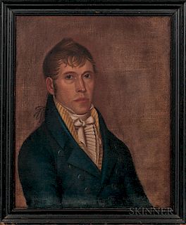 Deacon Robert Peckham (Massachusetts, 1785-1877)  Portrait of James Humphreys Jr.
