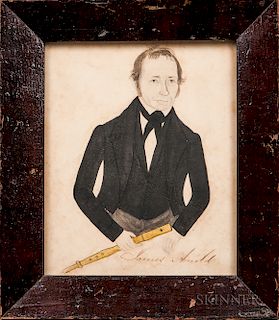 Jane A. Davis (Connecticut/Rhode Island, 1821-1855)  Portrait of James Arnold