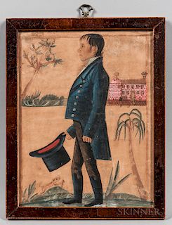 Jacob Maentel (Pennsylvania/Maryland/Indiana/Germany, 1763-1863)  Portrait of Peter Grumbine
