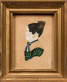 Amos M. Holbrook (American, act. 1830-31)  Portrait of Abigail Rumrill, East Brookfield, Massachusetts