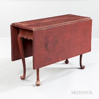 Red-painted Queen Anne Drop-leaf Table