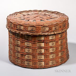 Large Native American Ash Splint Basket