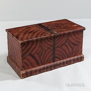 Red- and Black-painted Blanket Box