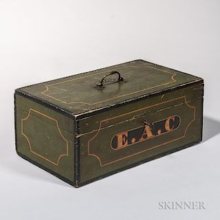 Green-painted Document Box