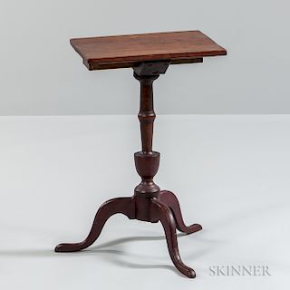 Red-painted Candlestand with Drawer