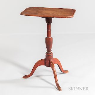 Federal Red-painted Candlestand