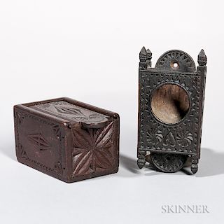 Chip-carved Watch Hutch Box and Slide-lid Box