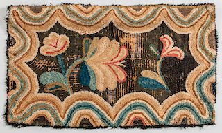 Yarn-sewn Floral Mat