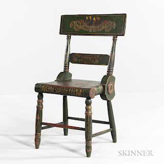 Green Paint-decorated Side Chair