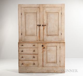 Oyster White-painted Cupboard