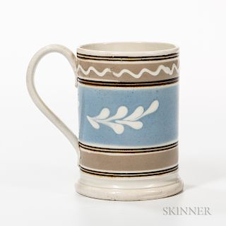 Pearlware Slip-banded Pint Mug
