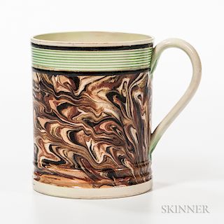 Creamware Slip-marbled Pint Mug