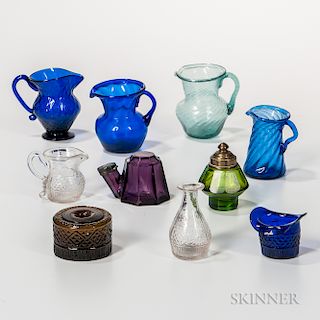Group of Small Blown and Molded Glass Objects