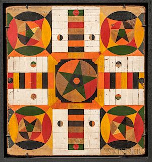 Double Polychrome Painted Game Board