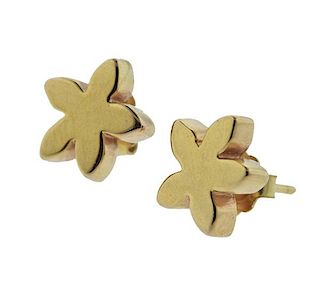 Tous 18K Gold Flower Earrings