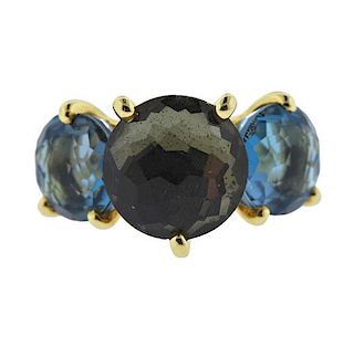 Ippolita Rock Candy Gelato 18K Gold Tartan Gemstone Ring