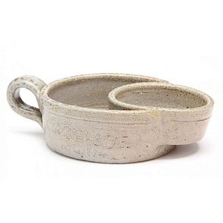 Stoneware Shaving Cup, Charlie Teague (Moore Co., NC, 1901 -1938)