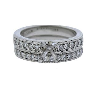 Platinum Diamond Wedding Engagement Ring Mounting Set