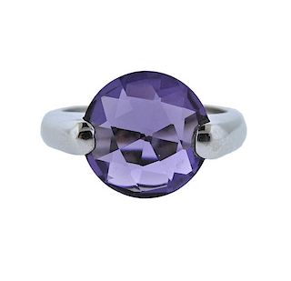 18K Gold Purple Stone Ring