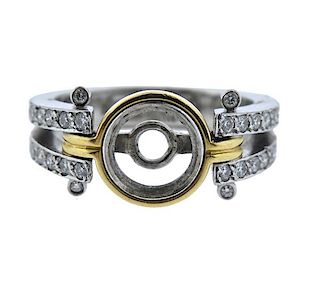 Puig Doria 18K Gold Diamond Ring Mounting