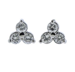 14K Gold Diamond Stud Earrings