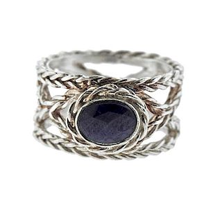 F. Buccellati Sterling Sapphire Ring 
