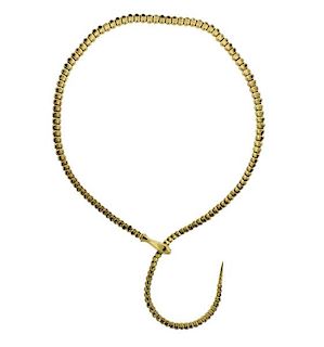 Tiffany &amp; Co Elsa Peretti 18K Gold Snake Necklace