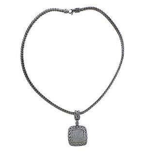 Jahn Hardy Sterling Silver Diamond Pendant Necklace