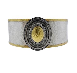 Gurhan Cavalier 24k Gold Silver Cuff Bracelet