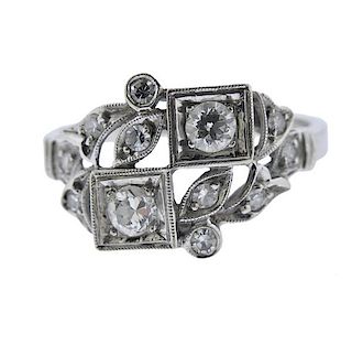 Art Deco 14K Gold Diamond Ring