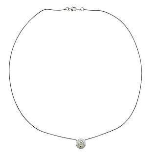 Robert Lee Morris Platinum Diamond Pendant Necklace 