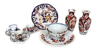 A Collection of Imari Porcelain Articles, Diameter of largest plate 10 1/8 inches.