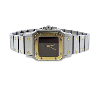 Cartier Santos 18k Gold Steel Automatic Watch