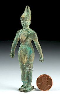 Egyptian Bronze Standing Female Figure