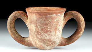 Hellenistic Greek Redware Cup w/ Twin Handles